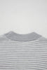 Gray Stripe Contrast Heart Pattern Valentine Knit Sweater