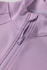 Orchid Bouquet Half Zip Thumbhole Sleeve Hoodie Active Pants 2pcs Outfit