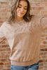 High-rise saved by grace Letter Embroidery Mineral Wash Loose Sweatshirt