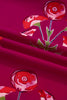Red Floral Print Frilled V Neck Short Sleeve Ruffle Maxi Dress