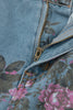 Sky Blue Garden Floral Print Bootcut Jeans