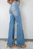 Myosotis High Rise Shift Slit Leg Straight Jeans