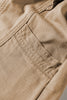 Pale Khaki Ruffled Patchwork Denim Jacket Vest