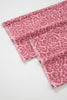 Rose Leopard Frayed Edge Wide Leg High Waist Jeans