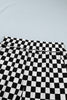 Black Plus Size Checkered Athleisure Shorts