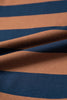 Brown Stripe Colorblock Mock Neck Relaxed Sweatshirt