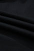 Black Color Block Patchwork Half Button Pullover and Shorts 2pcs Outfit