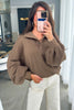 Casual Solid Color Textured Snap Button Collared Baggy Top