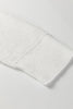 White Mix Texture Patchwork Contrast Stitch Mock Neck Sweater