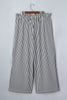 Black Stripe Plus Size Loose Straight Casual Pants