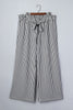 Black Stripe Plus Size Loose Straight Casual Pants