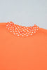 Pink Colorblock Polka Dot Contrast Trim Oversized Sweatshirt