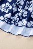Rose Red Color Block Patchwork Bow Knot Detail Sleeveless Swim Dress