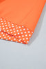 Pink Colorblock Polka Dot Contrast Trim Oversized Sweatshirt