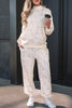 Khaki Camo Print Jogger Pants Set