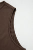Coffee Plus Size Solid Color Bow Tie Peplum Tank Top
