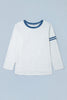 Gray Plus Size Colorblock Detail Round Neck Long Sleeve Top