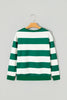 Red Stripe holly jolly Letter Embroidered Pullover Sweatshirt