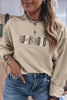 Jet Stream GOD IS GOOD Western Embroidered Letter Crewneck Pullover Sweatshirt