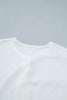 White Floral Patchwork Short Sleeve Viscose Blend Blouse