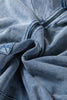 Black Half Zip Kangaroo Pocket Mineral Wash Baggy Hoodie