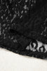 Black Leopard Pattern Sheer Mesh Long Sleeve Top