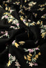 Black Floral Spaghetti Strap Shirred Bodice Tied Empire Waist Maxi Dress
