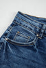 Beau Blue Acid Wash Pocket Detail Flare Jeans