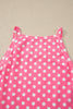 Blue Polka Dot Print Slim Tank Loose Pants 2pcs Outfit