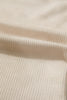 Beige Floral Patched Waffle Textured Colorblock V Neck Casual Hooded Top