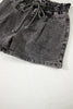 High-rise Drawstring High Waist Casual Denim Shorts with Pockets