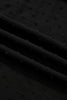 Black Plus Size Swiss Dot Ruffle Lace Trim V Neck Tank Top