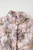 Brown Camo Leaf Print Winter Puffer Vest