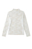 White Plus Size Floral Mesh Long Sleeve Top
