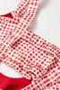 Yellow Cream Faux Two Piece Gingham Contrast Patchwork Loose Mini Dress