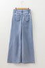 Beau Blue High Waist Button Zip Fly Bell Bottom Jeans