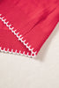 Racing Red Stitched Detail Christmas Tree Holiday Casual Sweater