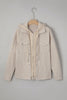 Beige 2 in 1 Thermal Knit Textured Hooded Jacket