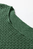Mist Green Solid Lantern Sleeve Empire Waist Short Sweater Dress