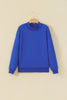 Black Oversize Drop Shoulder Reversible Mock Neck Sweatshirt