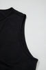 Black Plus Size Solid Color Bow Tie Peplum Tank Top
