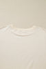 Beige Plus Size Multicolor Plaid Patchwork Sleeve Pullover Top