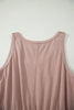Ashleigh Blue Mineral Wash U Neck Elastic Waist Sleeveless Mini Dress