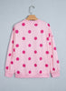 Red Polka Dot Print Contrast Detail Oversized Tunic Sweatshirt