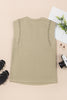 Sage Green Studded Cap Sleeve Round Neck T Shirt