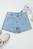 Myosotis High Rise Patch Pocket Denim Shorts