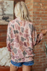 Sky Blue Camouflage Western Style Pullover Sweatshirt