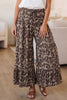 Multicolour Camo Print Wide Leg Casual Pants