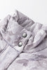 Gray Camo Leaf Print Winter Puffer Vest