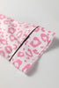 Pink Leopard Print 2cps Long Pajama Set